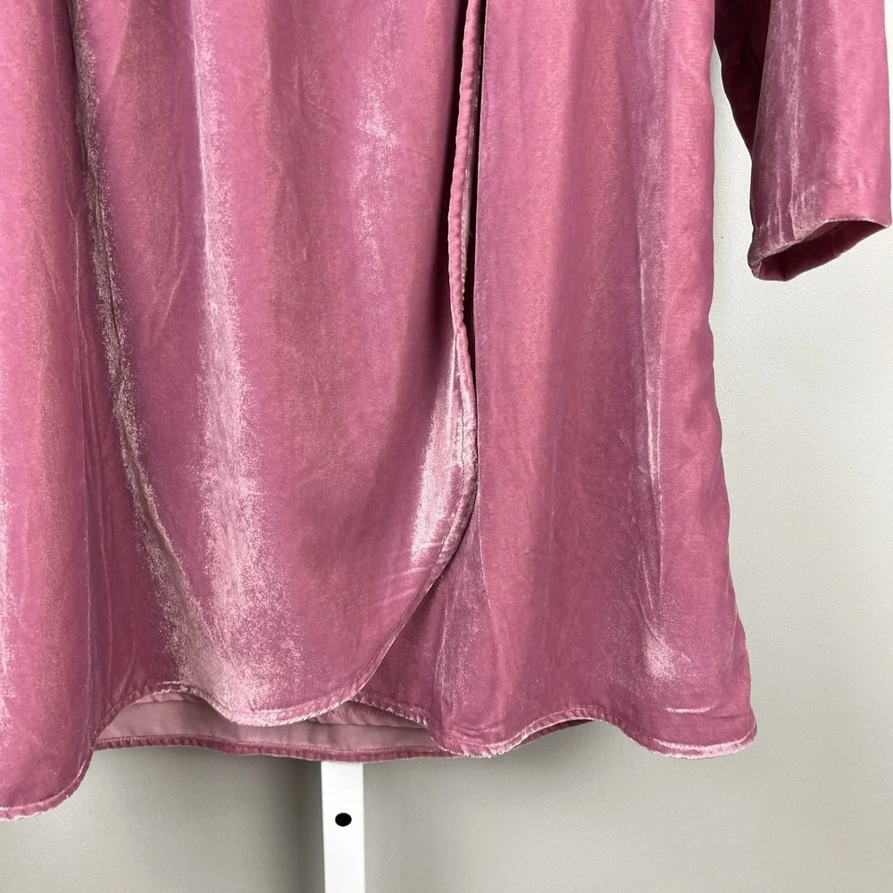 J. Crew Factory Velvet Tulip Hem Dress Womens‎ Size 10 Mauve Pink